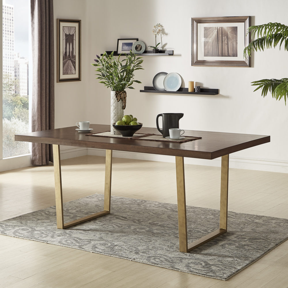 iNSPIRE Q Bold Marlee Sled Table (with Gold Base)
